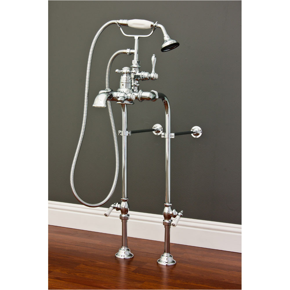 strom plumbing thermostatic freestanding tub faucet with handshower p1023c s