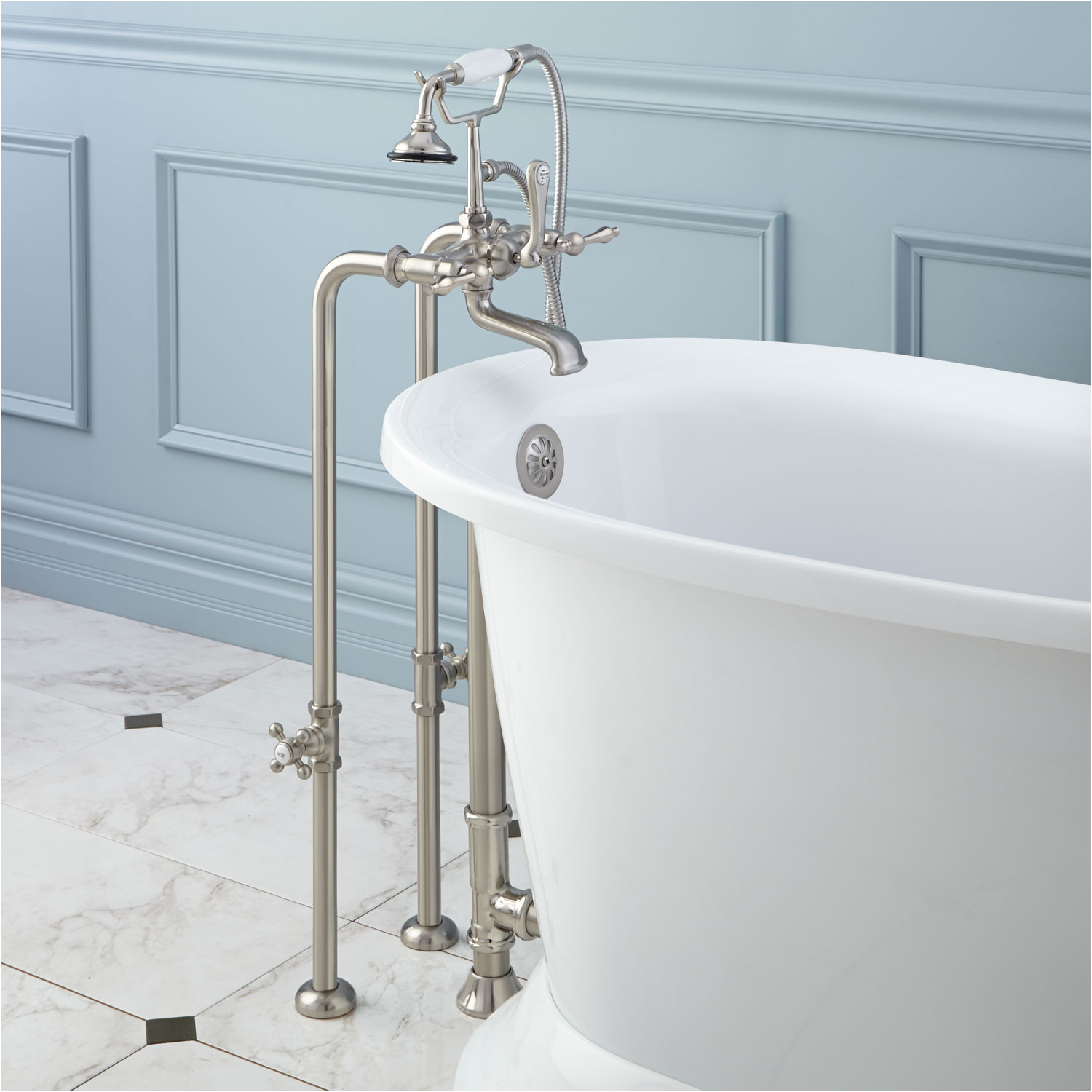 Freestanding Tubs with Faucets Included Freestanding Telephone Tub Faucet Supplies Valves and