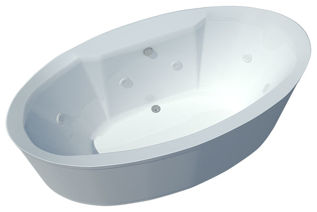 Freestanding Whirlpool Jetted Bathtub atlantis Tubs 3468sw Suisse 34x68x24 Inch Freestanding