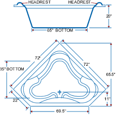 corner max garden tub