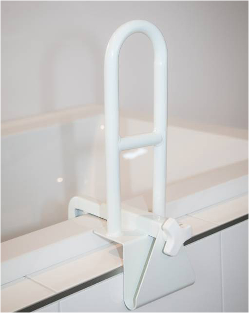 bath tub grab bar clamp on fitting