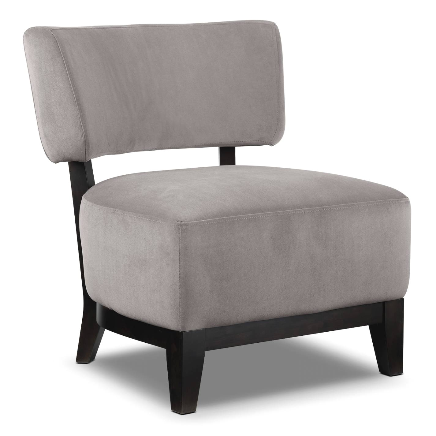 modern greyaccent chair with ottoman