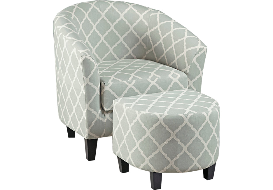 Grey Accent Chair with Ottoman Larina Accent Chair & Ottoman Accent Chairs Gray