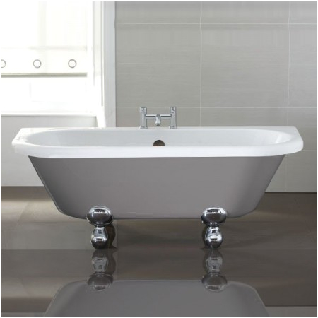 april kildwick back to wall freestanding bath in dove grey