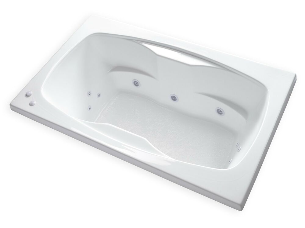 Heated Jetted Bathtub Carver Tubs Ar6042 60" X 42" White 12 Jetted Whirlpool