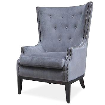 niles grey velvet chair