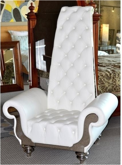 High Back White Accent Chair Evolution High Back White Leather Tufted Chair Eclectic