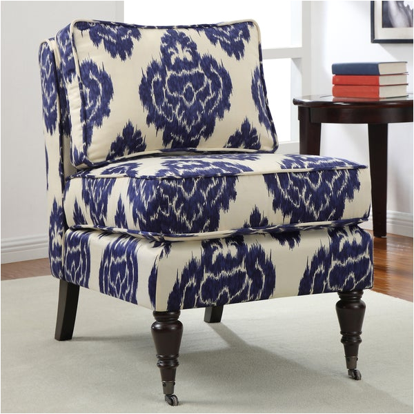 Indigo Blue Accent Chair Cassidy Indigo Ikat Armless Chair Overstock Shopping