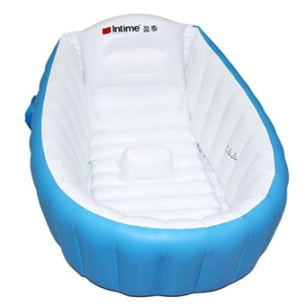 intime plastics yt 226a inflatable baby bath tub blue