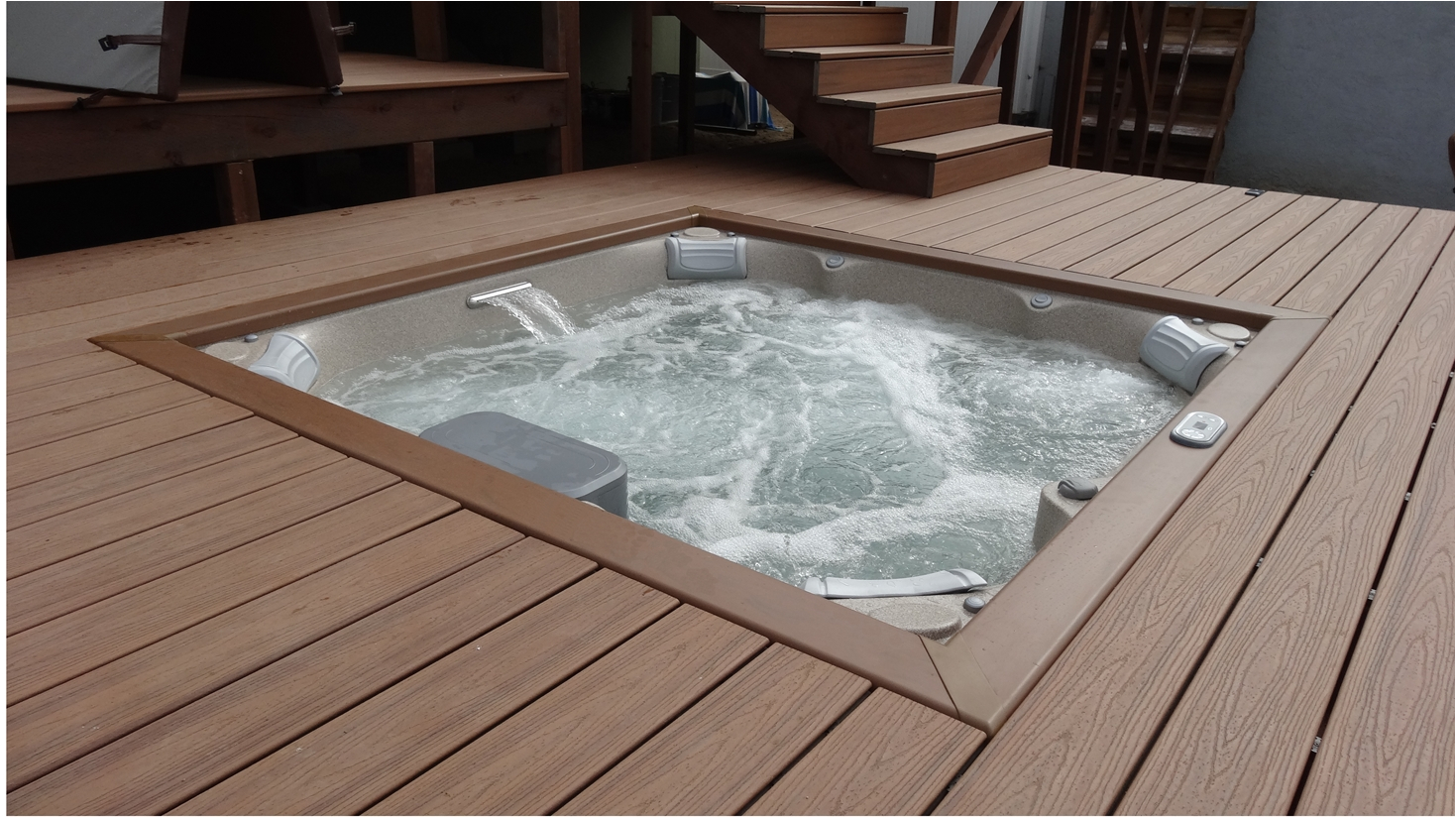 jacuzzi j lx hot tub deck install