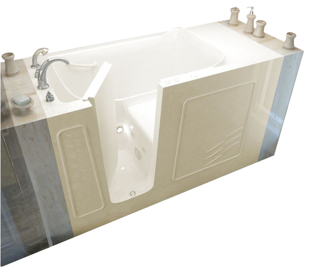 Meditub 30x60 Whirlpool Jetted Walk In Bathtub traditional bathtubs