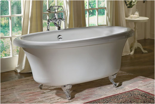 delilah 6638cf 66 inch dual ended air jetted clawfoot tub by aquatic w37air6638