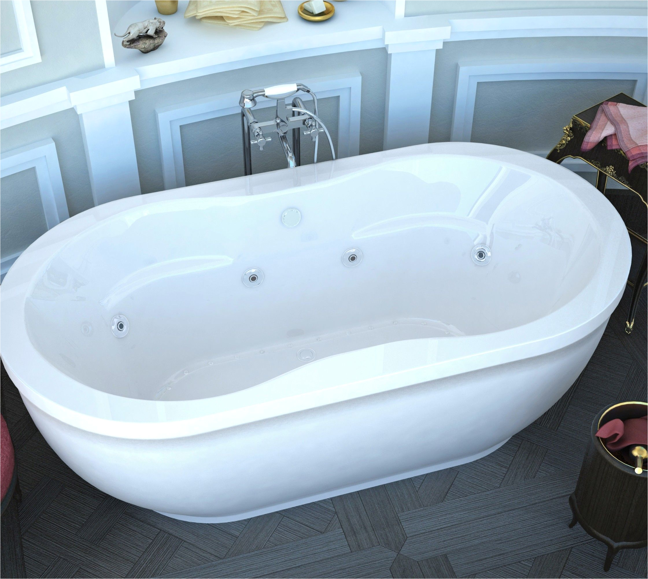 Jetted Air Bathtubs Monet 34×71 In Freestanding Air & Whirlpool Jetted