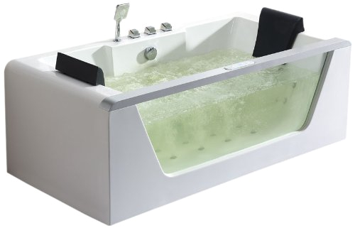 alfi brand am196ho rectangular whirlpool bath tub for two with fixtures and ozone disinfector 6 feet white cheap