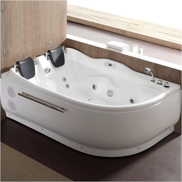 Jetted Bathtub for Two Shop Eago Am124etl R 6 Ft Right Corner Acrylic White