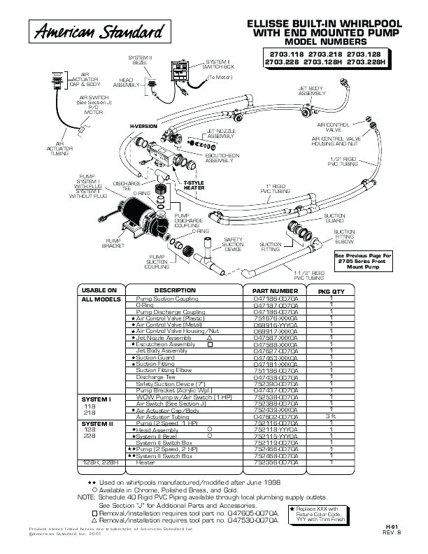 jetted tub replacement parts