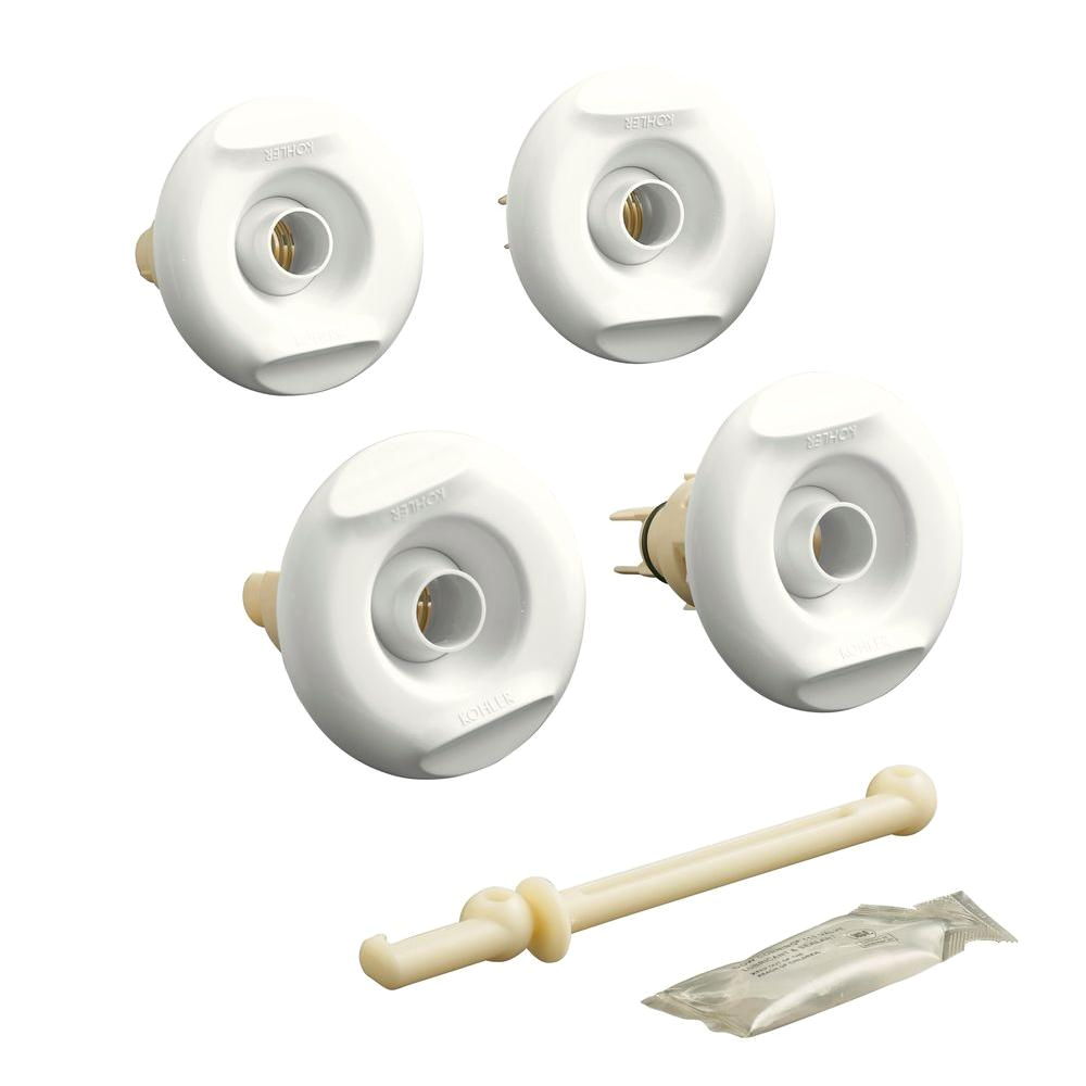 Jetted Bathtub Replacement Parts Kohler Flexjet Whirlpool Trim Kit with Four Jets In White
