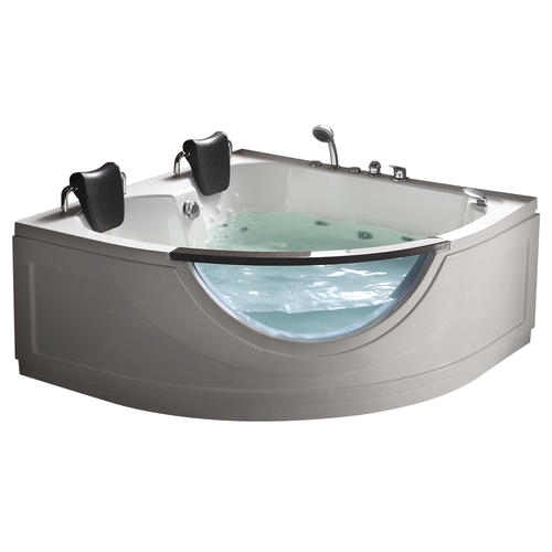 Jetted Heated Bathtub Chelsea Heated Whirlpool Bathtub for Two 59x59in at Menards