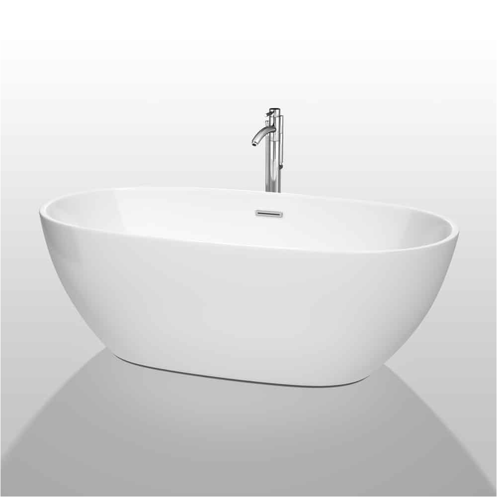 Juno Freestanding Bathtub Juno 67" soaking Bathtub by Wyndham Collection White