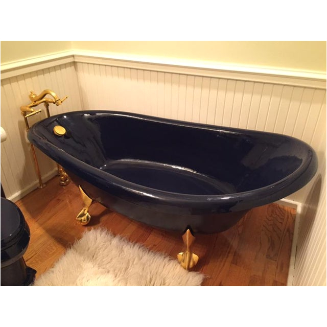 vintage kohler navy brass footed birthday bathtub