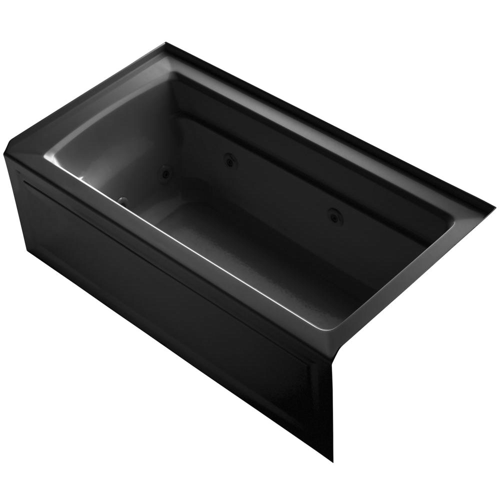 Koller Whirlpool Bathtub Kohler Archer 5 Ft Acrylic Right Drain Rectangular Alcove