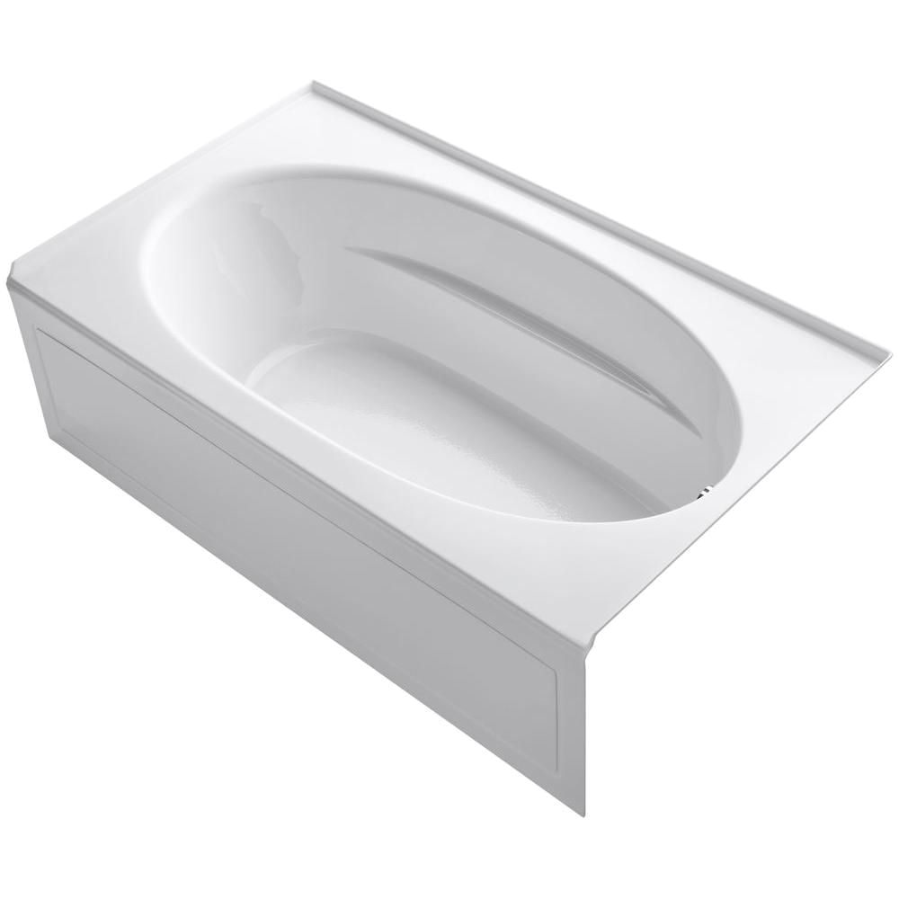 p windward 6 foot bath with integral apron in white