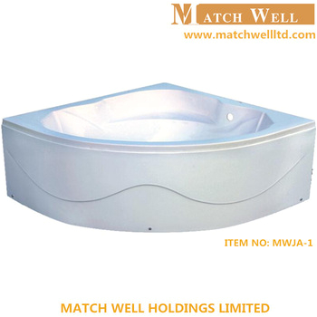 large portable plastic corner whirlpool bathtub