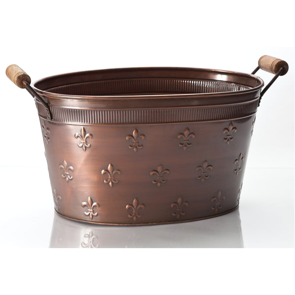 Large Oval Bathtubs Shop 22" Copper Fleur De Lis Oval Tub Free