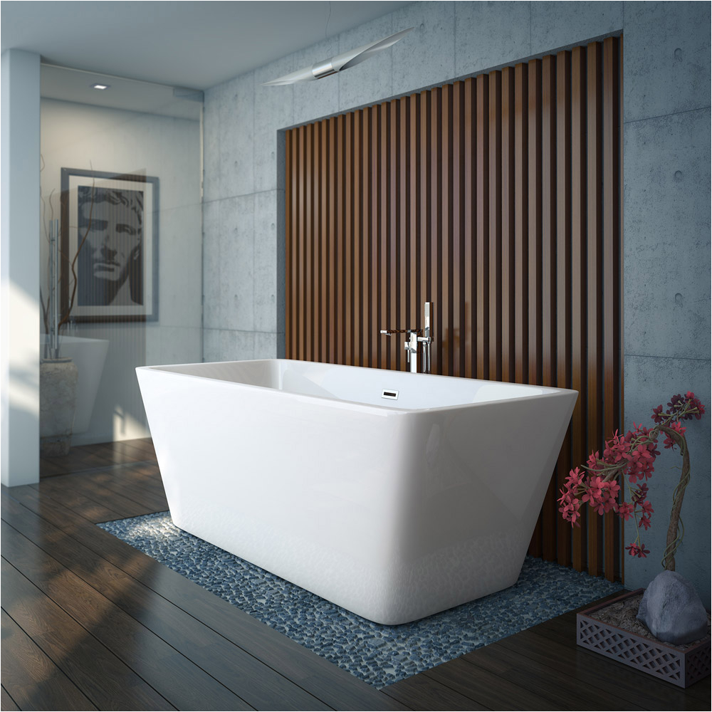 valencia 1615 square modern freestanding bath