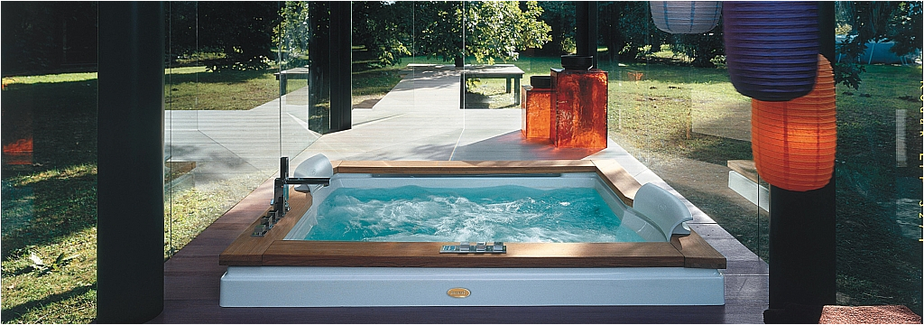 Large Sunken Bathtubs A Large 2 Person Sunken Whirlpool Bath Aura Plus by Jacuzzi