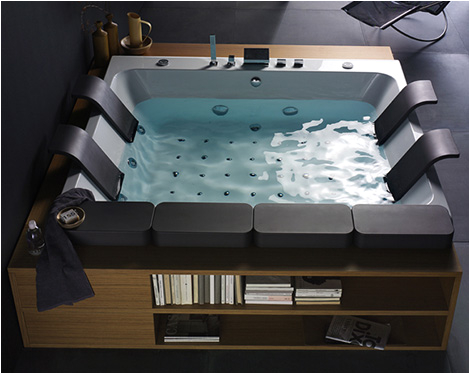 blebleu large whirlpool bathing tub by thais art