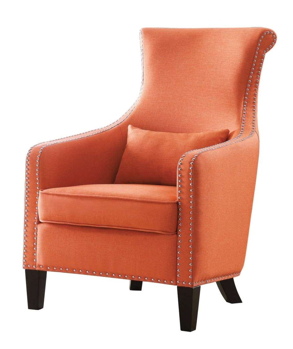 burnt orange accent chair stylish new regarding 1