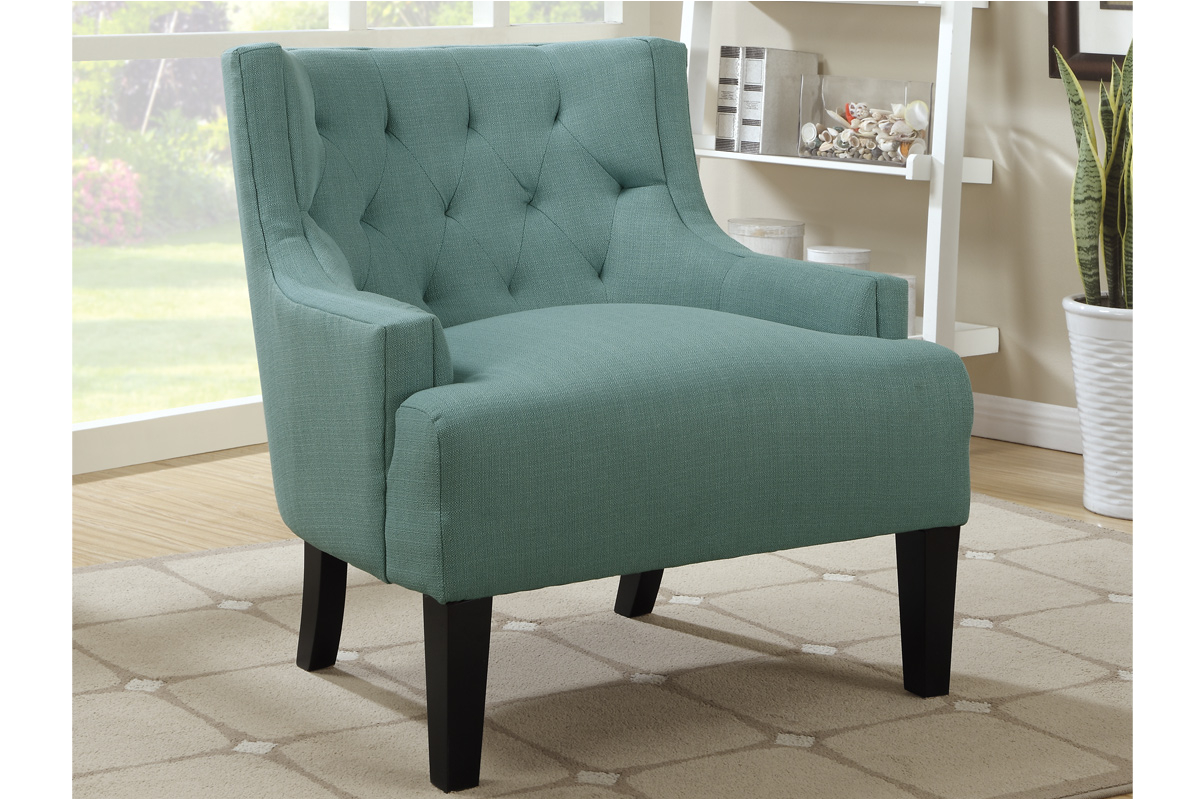 Upholstered Light Blue Accent Chair p 3046