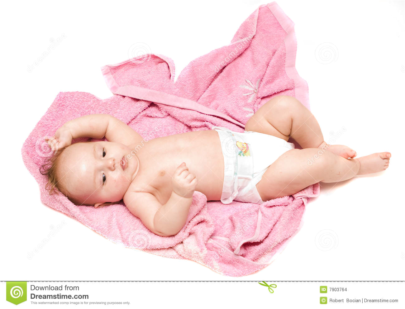 Little Baby Bathtub Little Baby after Bath Stock Image