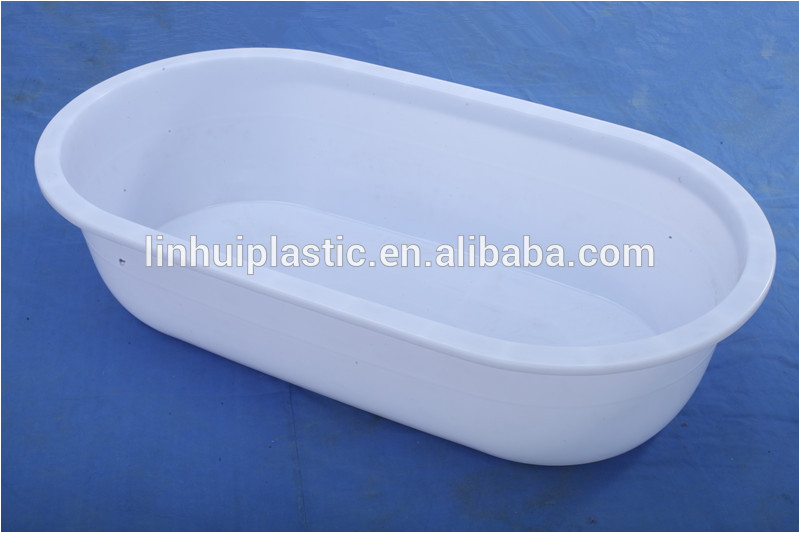 Long Portable Bathtub Hdpe Injection Long Plastic Bath Tubs Oval Plastic Tub for