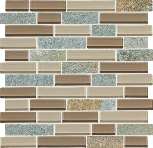 Menards Bathtub Tile Daltile Phase Mosaics Stone and Glass Wall Tile 1" Random