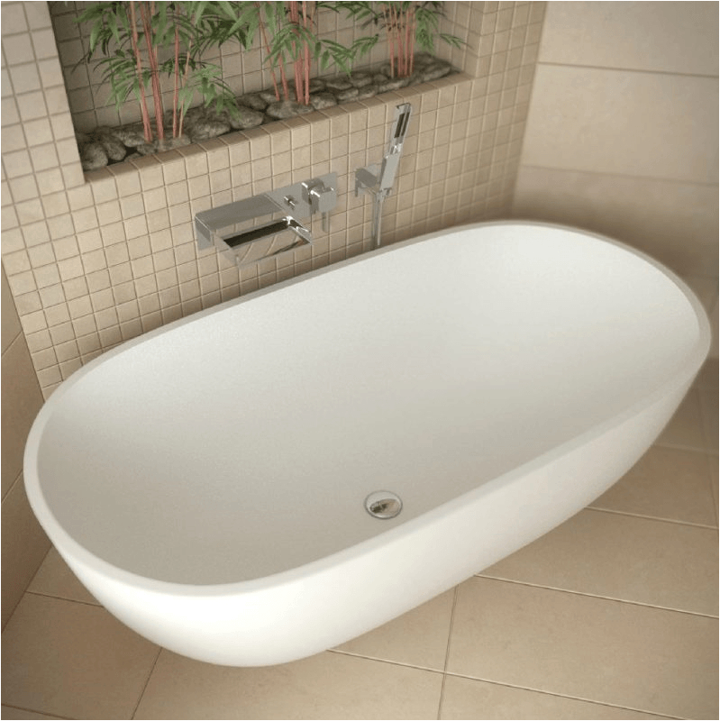 pebble mini freestanding bath stonekast