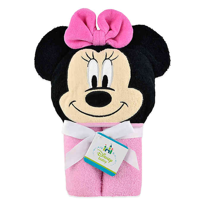 Minnie Mouse Baby Bathtub Disney Minnie Mouse Hooded towel In Pink