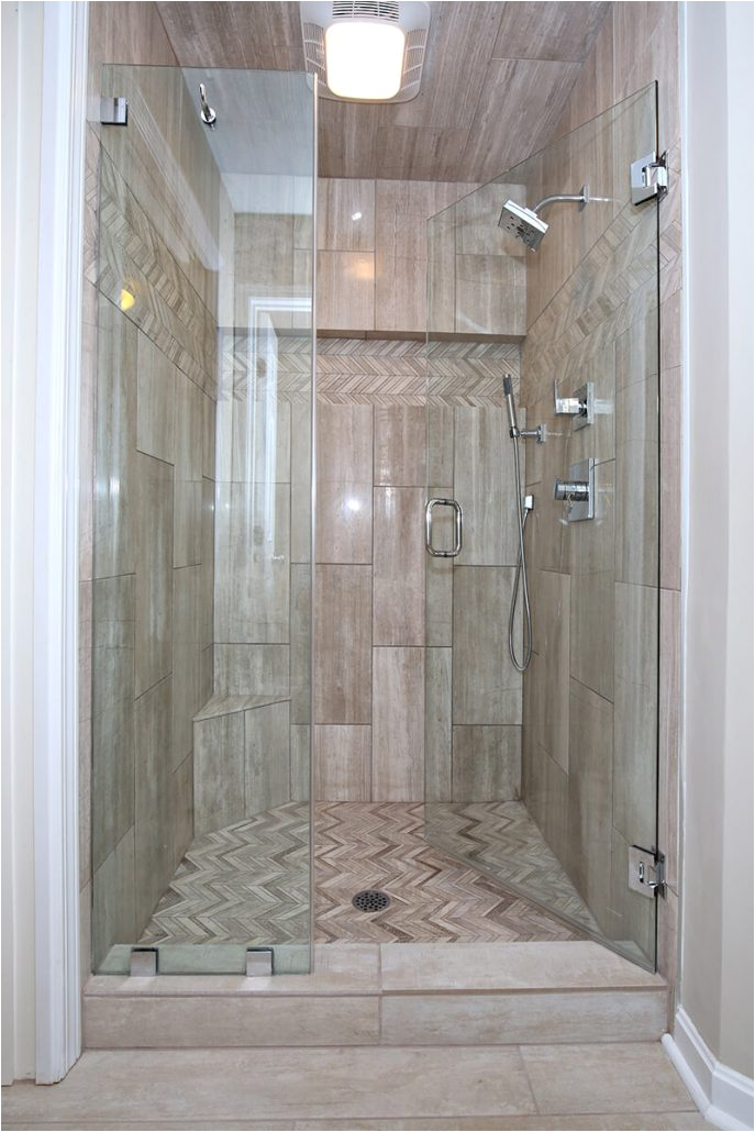 Contemporary White Master Bath with Tub and Shower