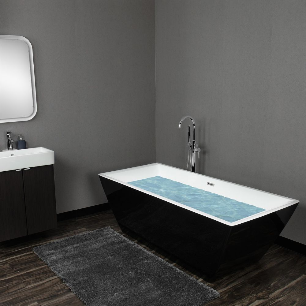 Modern soaking Bathtubs Luxury Square soaking Bathtub Acrylic White Pedestal