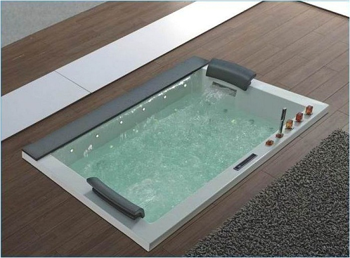 modern design square jacuzzi tub