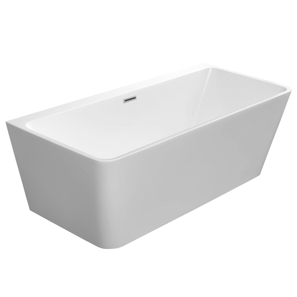 orion btw modern square free standing bath 1700 x 780mm