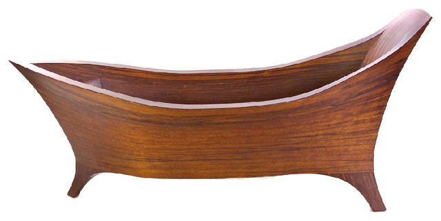 Modern Soaking Walk in Handcrafted Wood Bathtub contemporary bathtubs