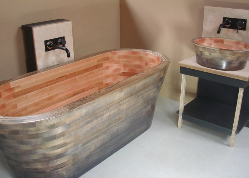 wood bathtubs for modern interior design and luxury bathrooms