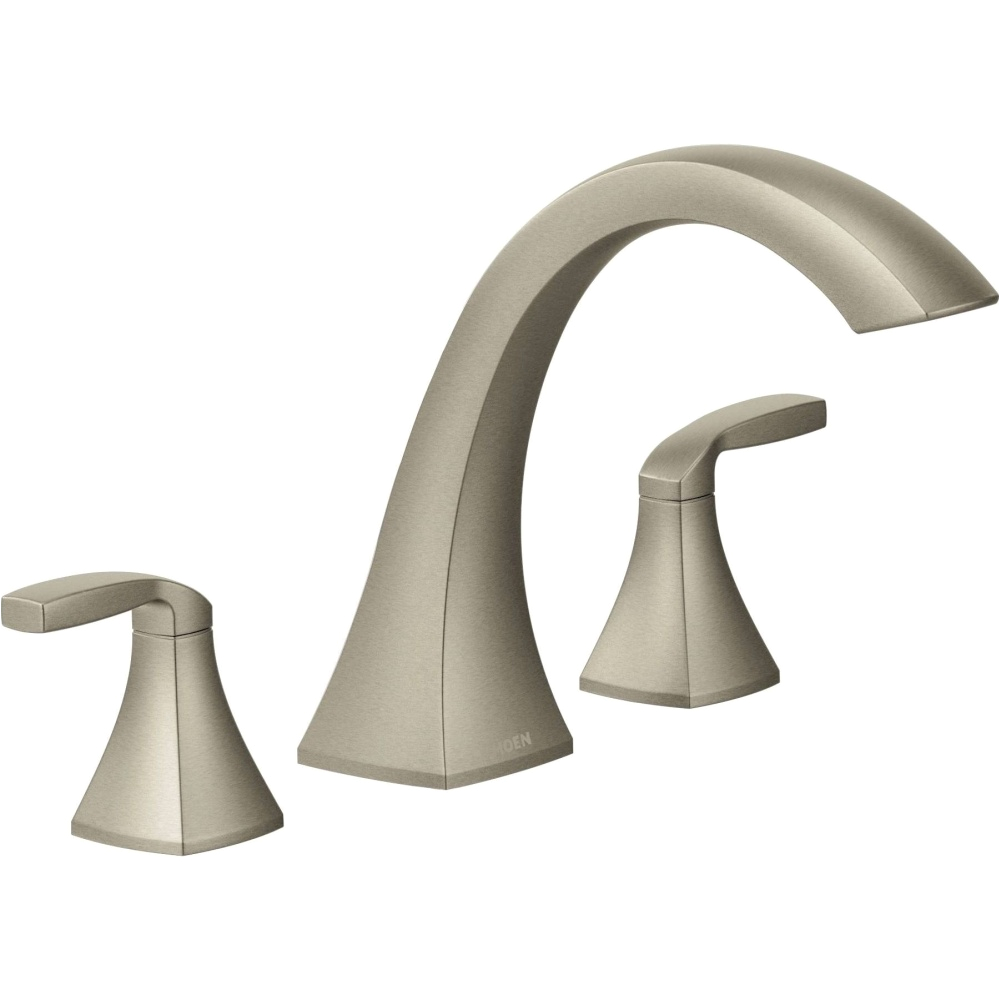 Moen Freestanding Bathtub Faucets Moen T693bn Voss Brushed Nickel Two Handle Roman Tub