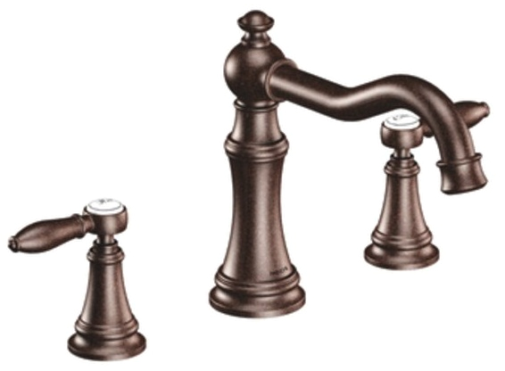 Moen TS ORB Weymouth Double Handle Roman Tub Filler Faucet Oil Rubbed Bronze