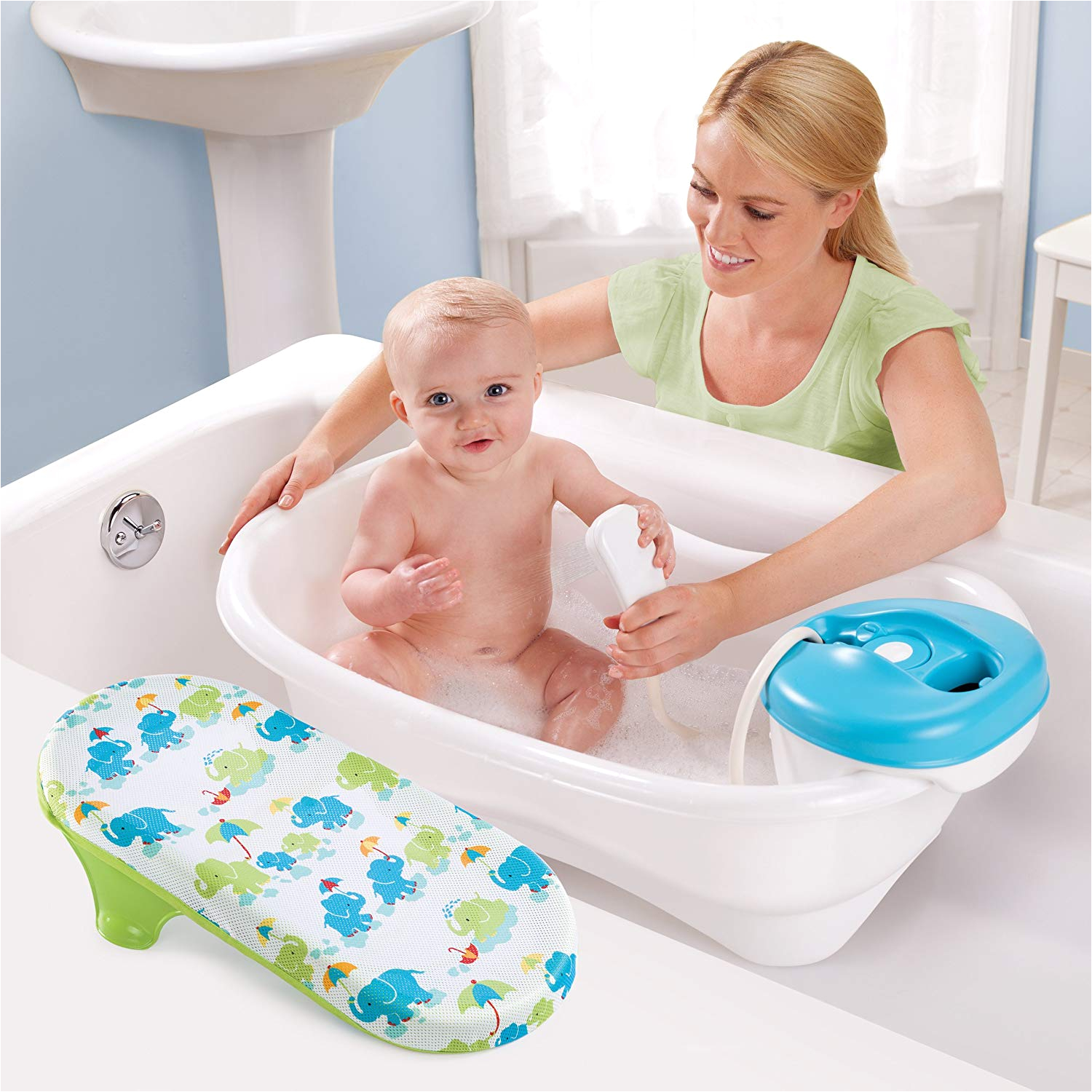 Non Plastic Baby Bathtub New Convenient Newborn to toddler Bath and Shower Tub