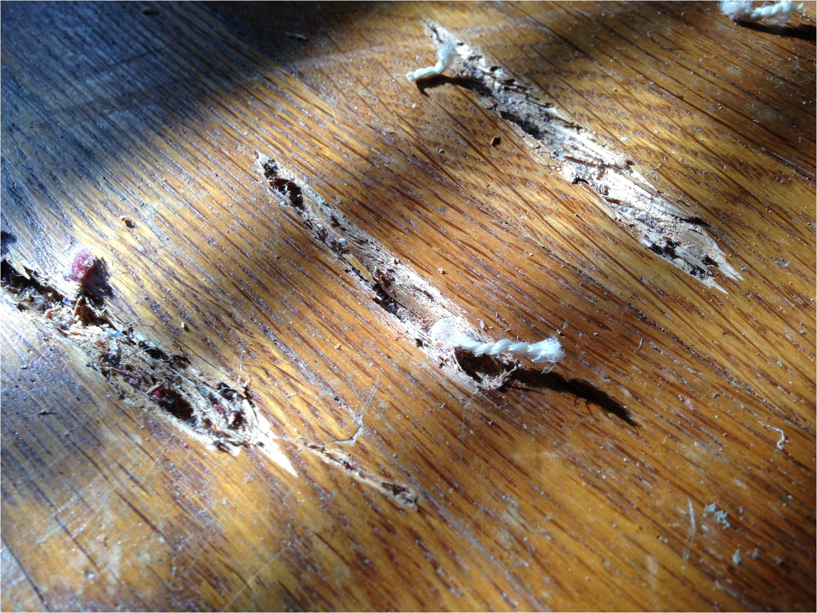 how to repair gouges in hardwood floors