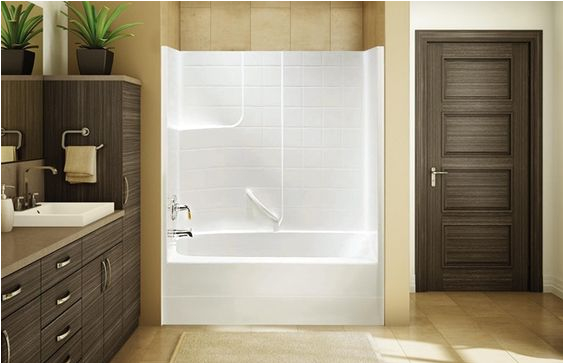 One Piece Bathtub and Surround Upstairs Bath Tub Shower Surround Fiberglass E Piece