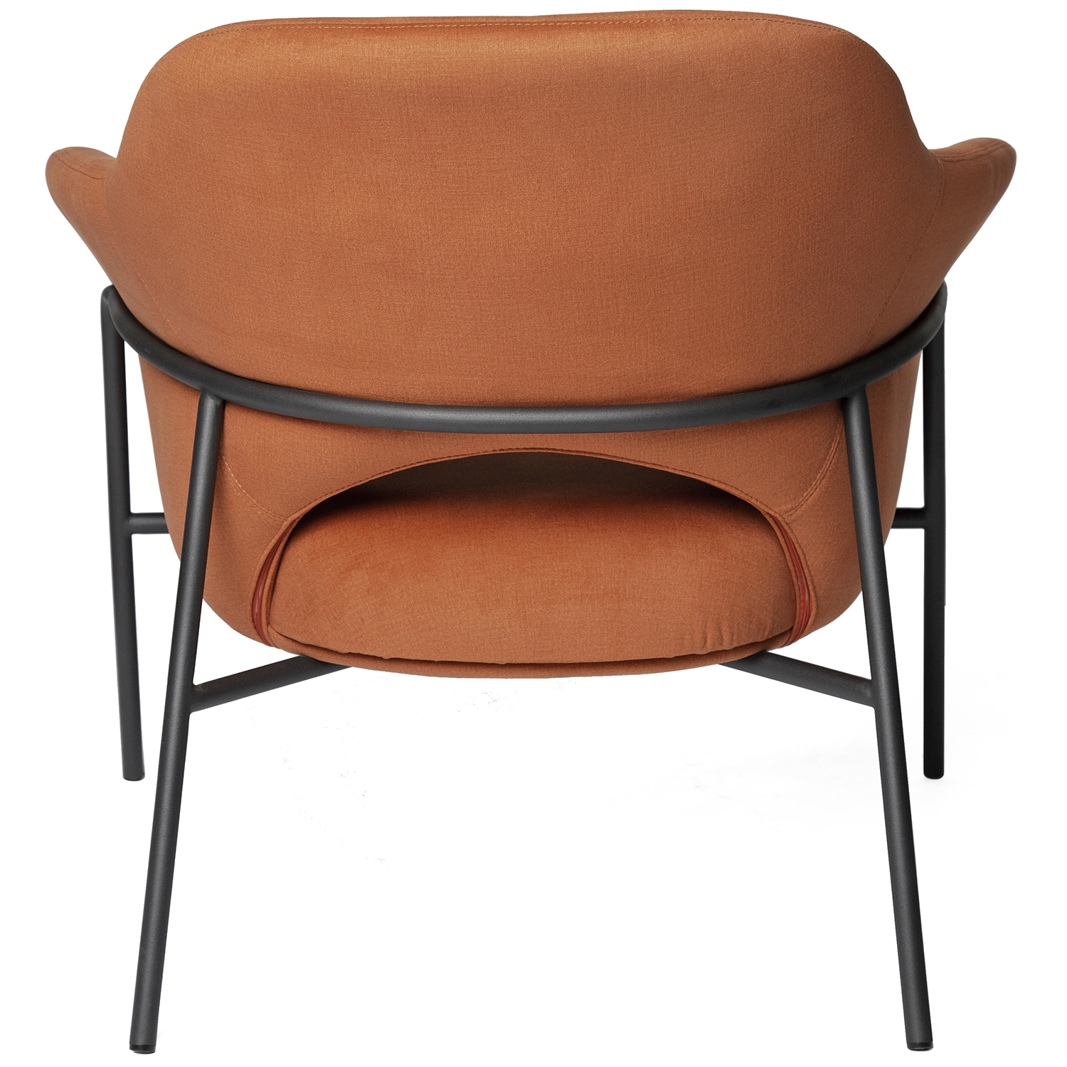Orange Velvet Accent Chair Modern Accent Chair orange Velvet Black Frame